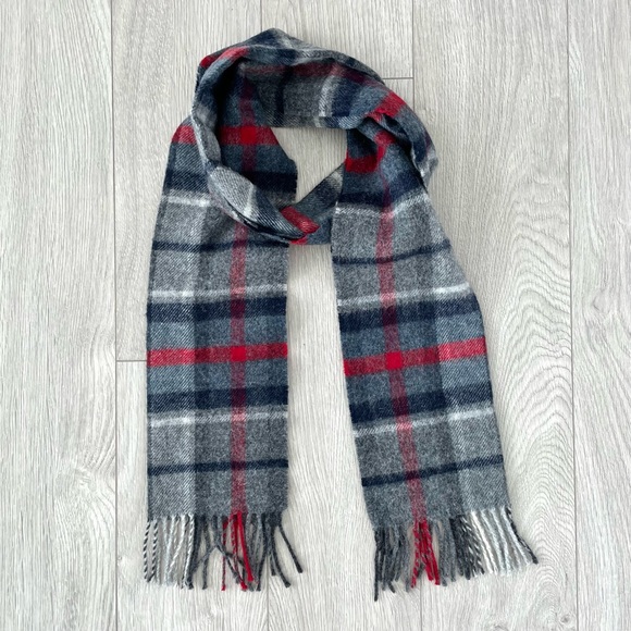 J.Crew Plaid Tartan Wool Scarf - Picture 1 of 6